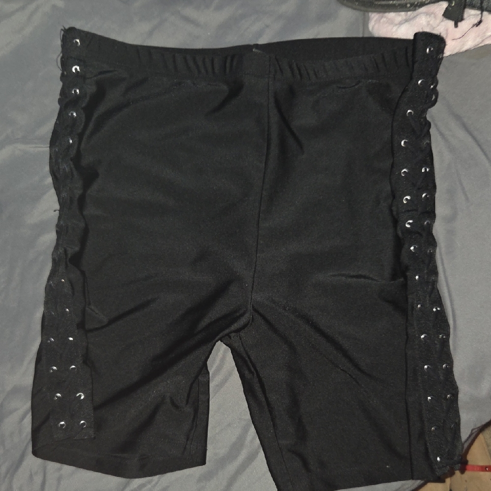 Lace Up Biker Shorts